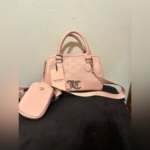 Juicy Couture Light Pink Satchel with Pouch